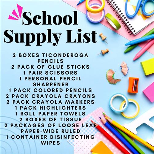  Supply List